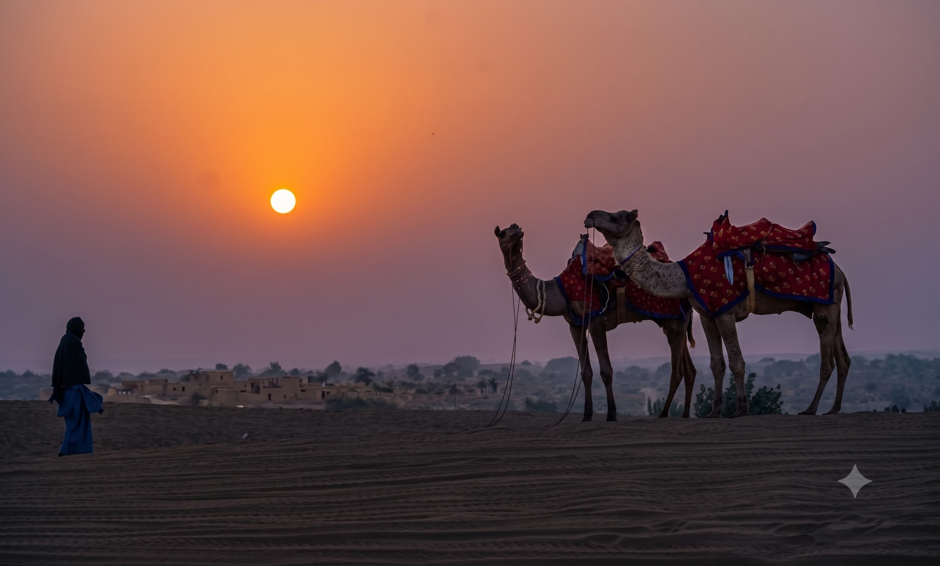 Sunset Camel Safari @ Sam Dunes @ ₹3299 - 45km Pickup Drop Included